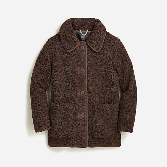 NEW j crew teddy sherpa jacket size small - Picture 1 of 4
